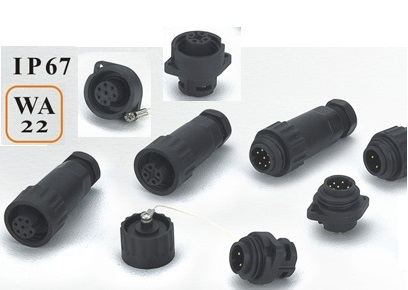 WA22 Weipu connector circular connector คอนเน็คเตอร์4พิน 7พิน พลาสติกกันน้ำ